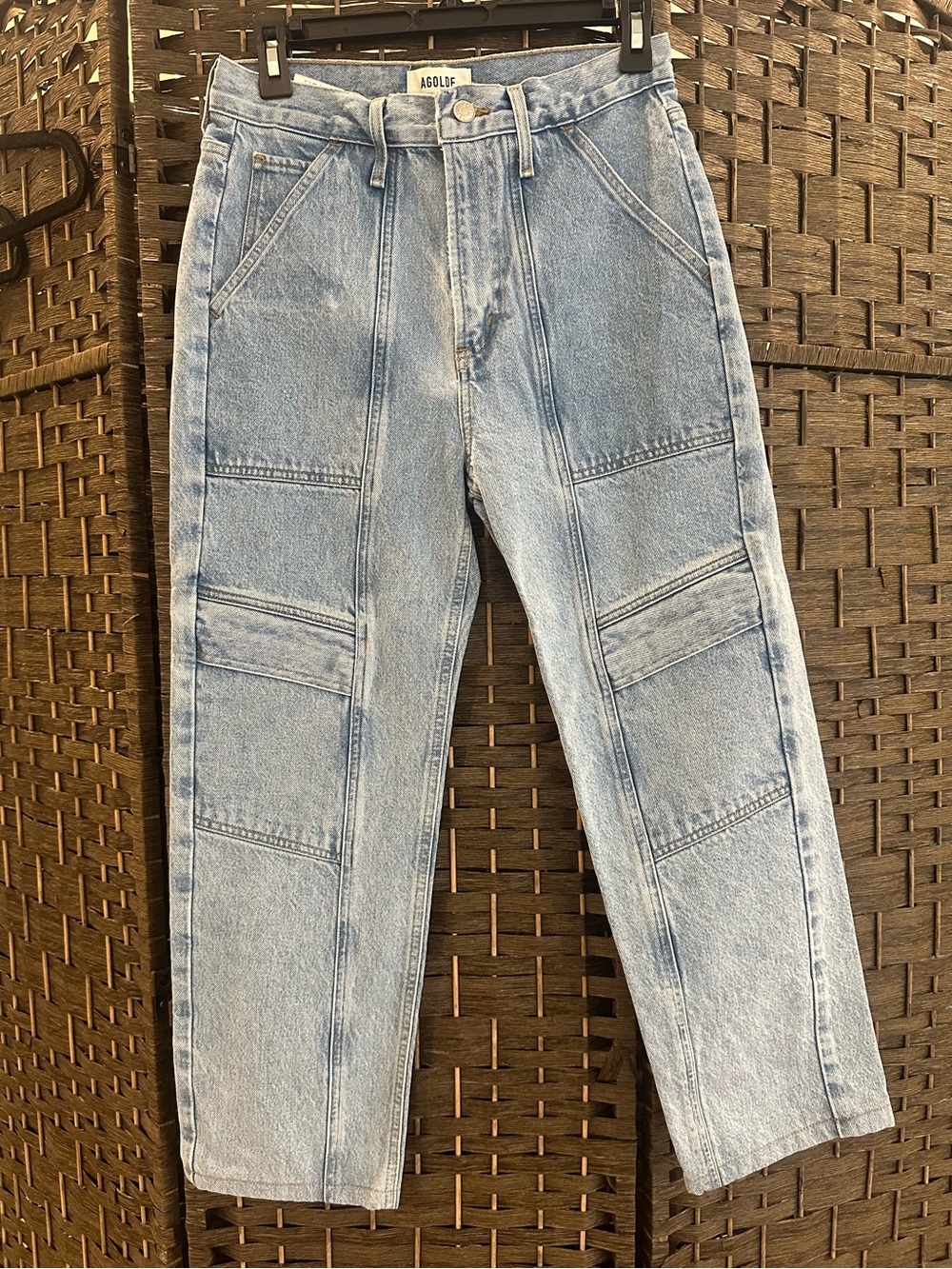 Like New Agolde Light Wash Relaxed Carpenter Jeans